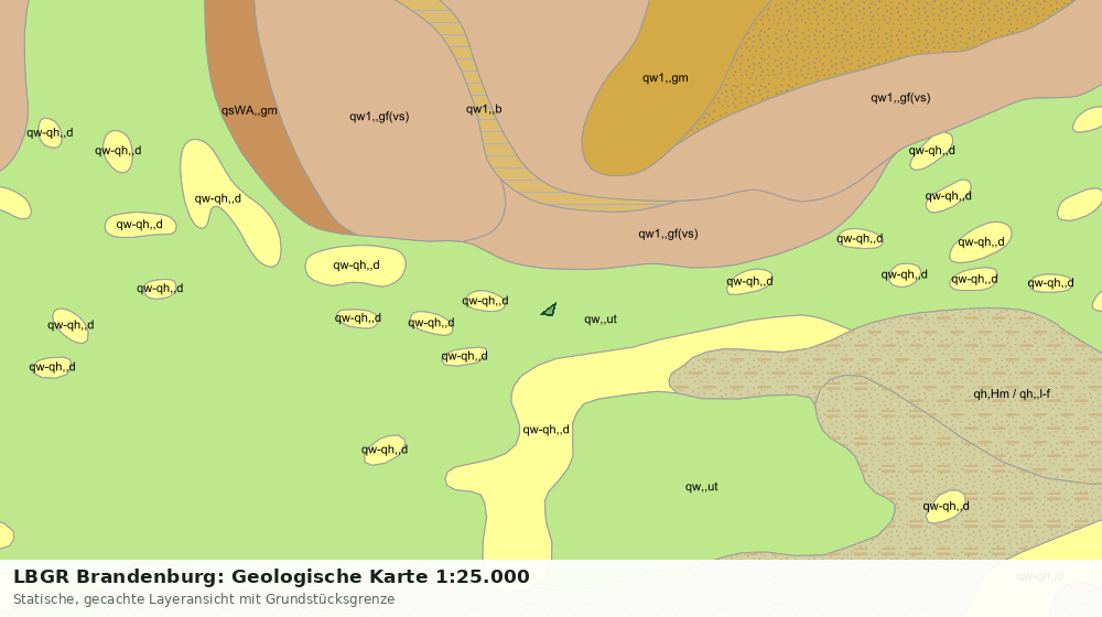 Statische Kartenansicht: LBGR Brandenburg: Geologische Karte 1:25.000