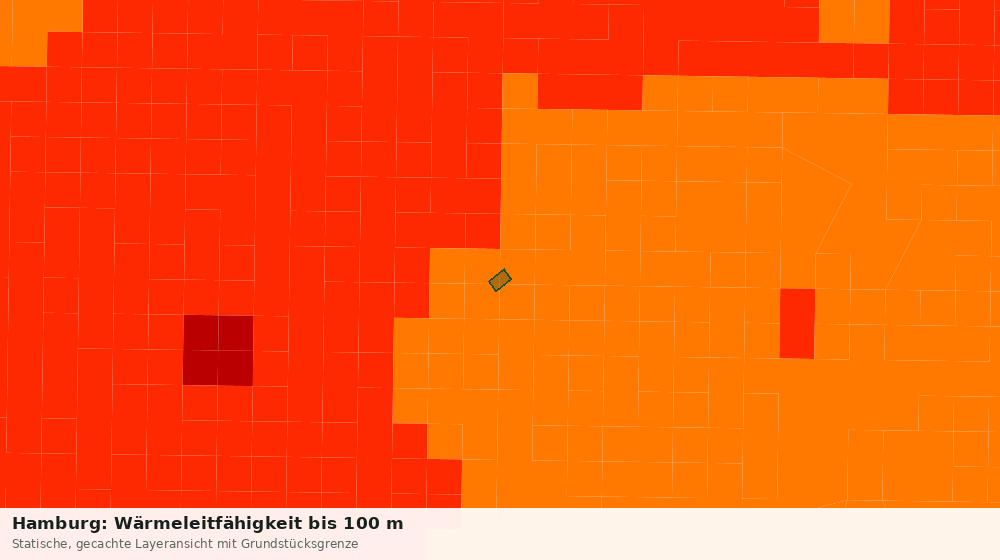 Statische Kartenansicht: Hamburg: Wärmeleitfähigkeit bis 100 m