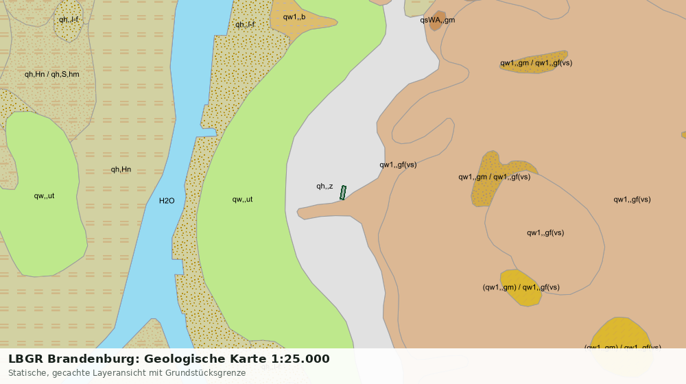 Statische Kartenansicht: LBGR Brandenburg: Geologische Karte 1:25.000