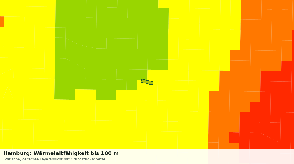 Statische Kartenansicht: Hamburg: Wärmeleitfähigkeit bis 100 m