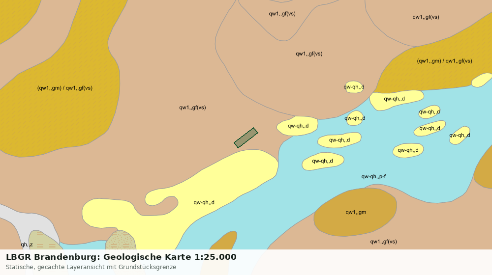 Statische Kartenansicht: LBGR Brandenburg: Geologische Karte 1:25.000