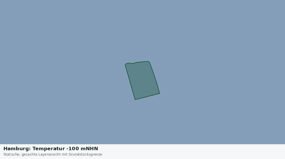 Statische Kartenansicht: Hamburg: Temperatur -100 mNHN