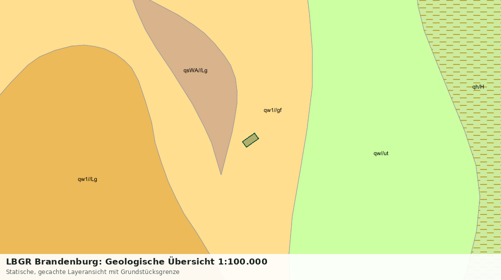 Statische Kartenansicht: LBGR Brandenburg: Geologische Übersicht 1:100.000