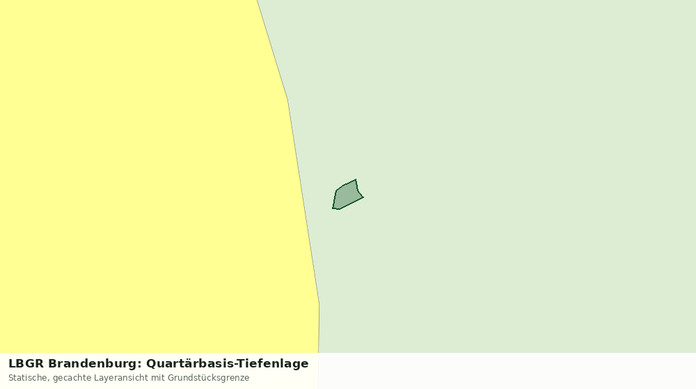 Statische Kartenansicht: LBGR Brandenburg: Quartärbasis-Tiefenlage