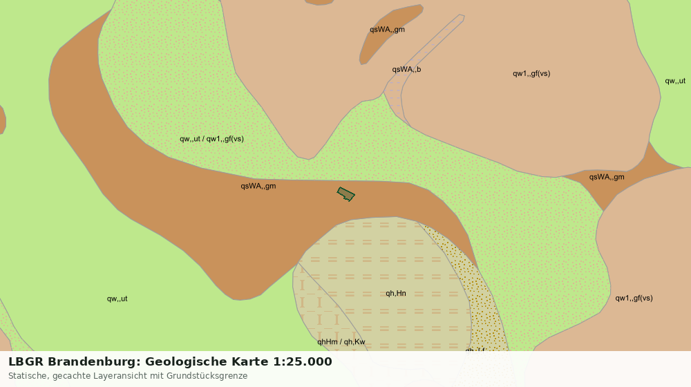 Statische Kartenansicht: LBGR Brandenburg: Geologische Karte 1:25.000