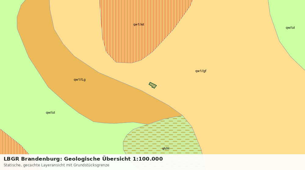 Statische Kartenansicht: LBGR Brandenburg: Geologische Übersicht 1:100.000