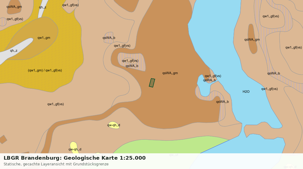 Statische Kartenansicht: LBGR Brandenburg: Geologische Karte 1:25.000