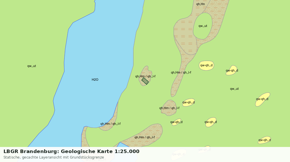 Statische Kartenansicht: LBGR Brandenburg: Geologische Karte 1:25.000