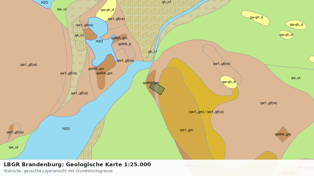 Statische Kartenansicht: LBGR Brandenburg: Geologische Karte 1:25.000