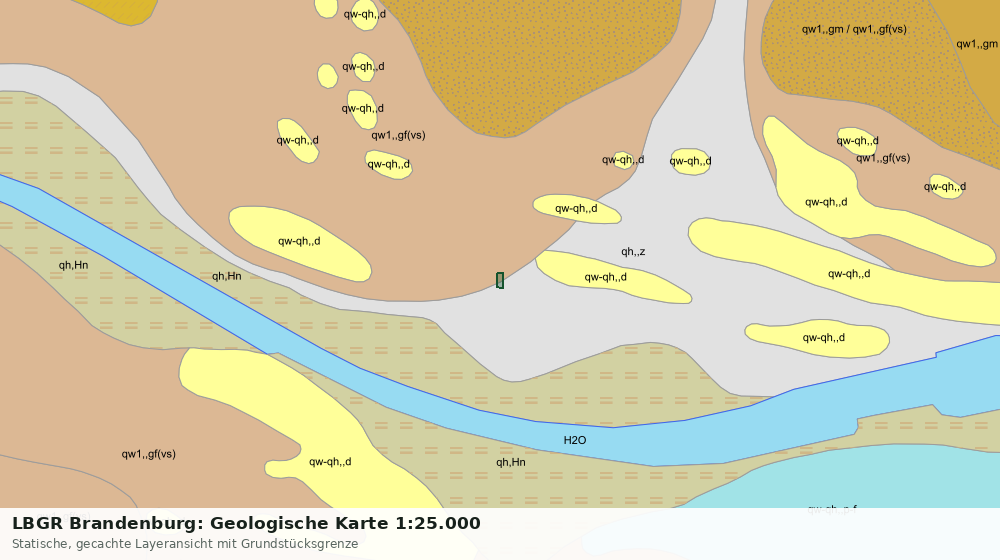 Statische Kartenansicht: LBGR Brandenburg: Geologische Karte 1:25.000