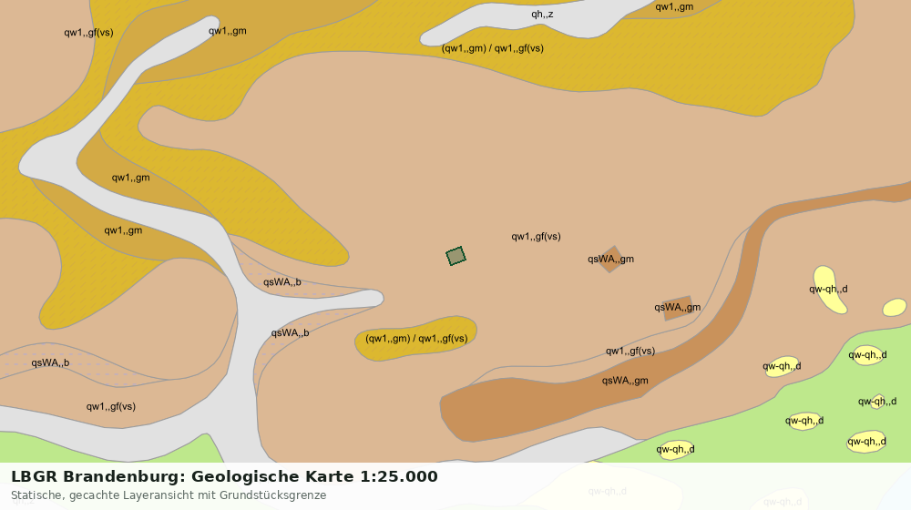 Statische Kartenansicht: LBGR Brandenburg: Geologische Karte 1:25.000