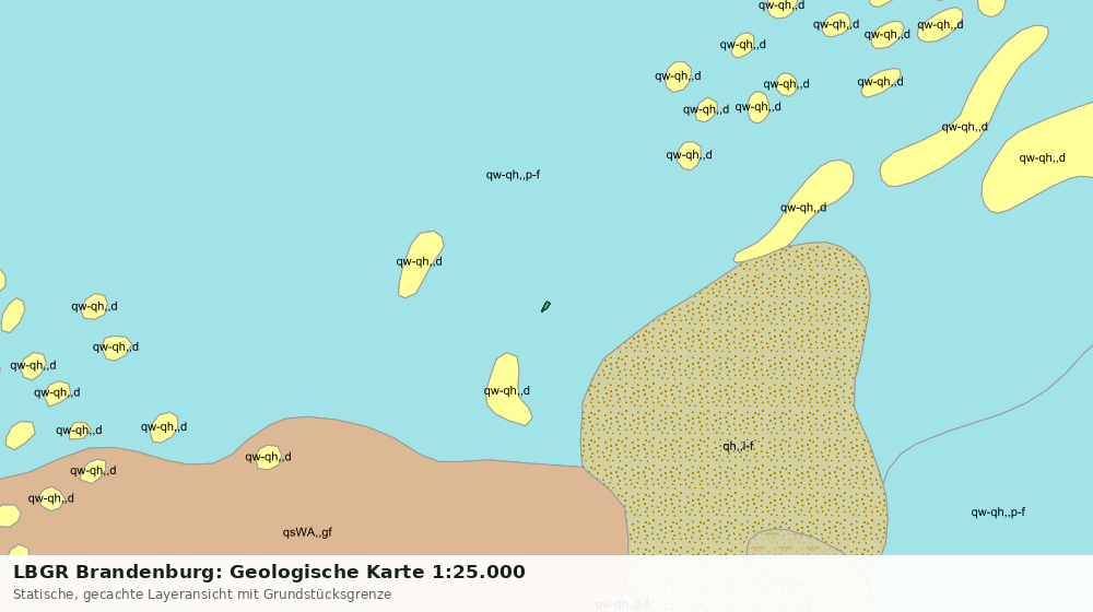 Statische Kartenansicht: LBGR Brandenburg: Geologische Karte 1:25.000