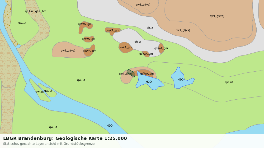 Statische Kartenansicht: LBGR Brandenburg: Geologische Karte 1:25.000