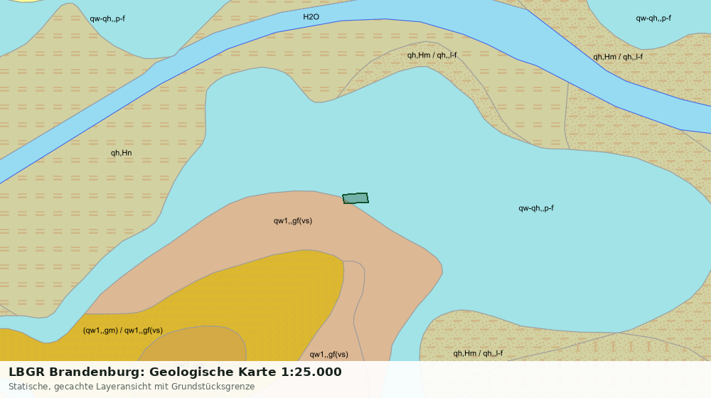 Statische Kartenansicht: LBGR Brandenburg: Geologische Karte 1:25.000
