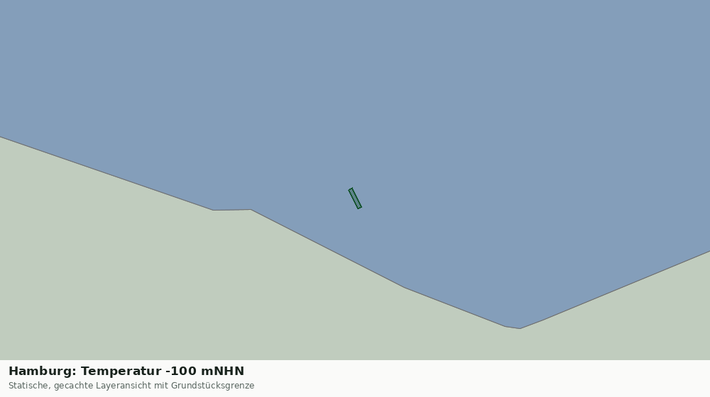 Statische Kartenansicht: Hamburg: Temperatur -100 mNHN
