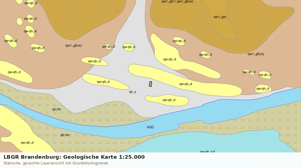 Statische Kartenansicht: LBGR Brandenburg: Geologische Karte 1:25.000
