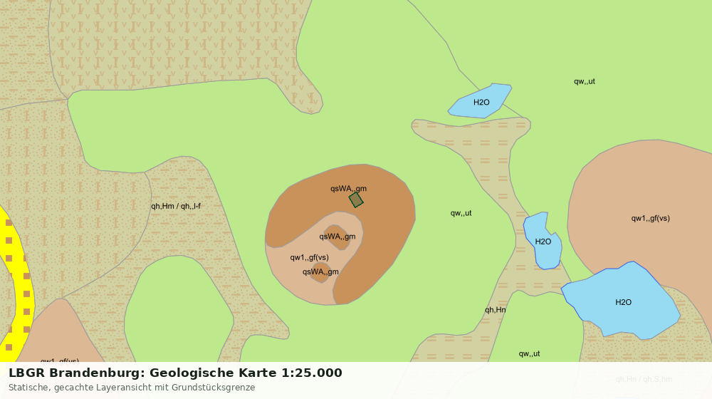 Statische Kartenansicht: LBGR Brandenburg: Geologische Karte 1:25.000