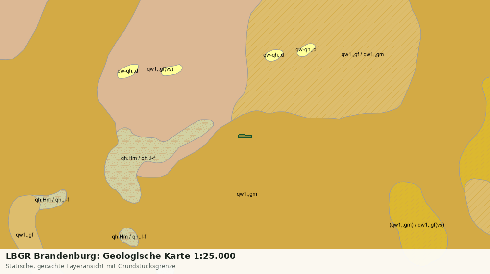 Statische Kartenansicht: LBGR Brandenburg: Geologische Karte 1:25.000