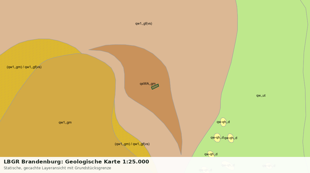 Statische Kartenansicht: LBGR Brandenburg: Geologische Karte 1:25.000