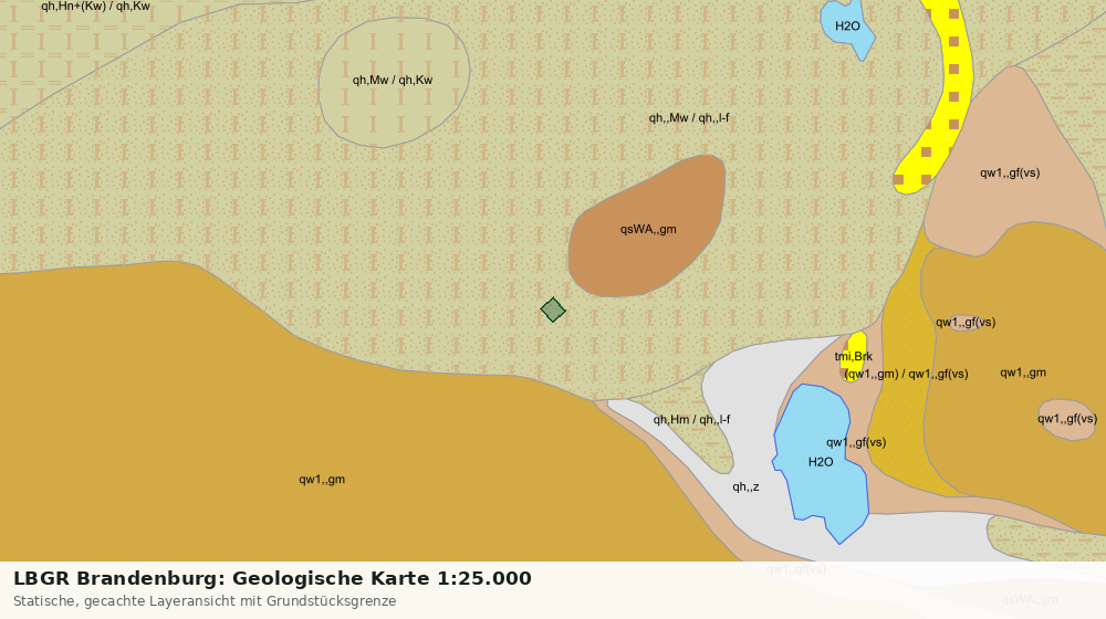 Statische Kartenansicht: LBGR Brandenburg: Geologische Karte 1:25.000