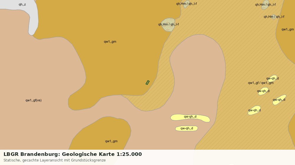 Statische Kartenansicht: LBGR Brandenburg: Geologische Karte 1:25.000