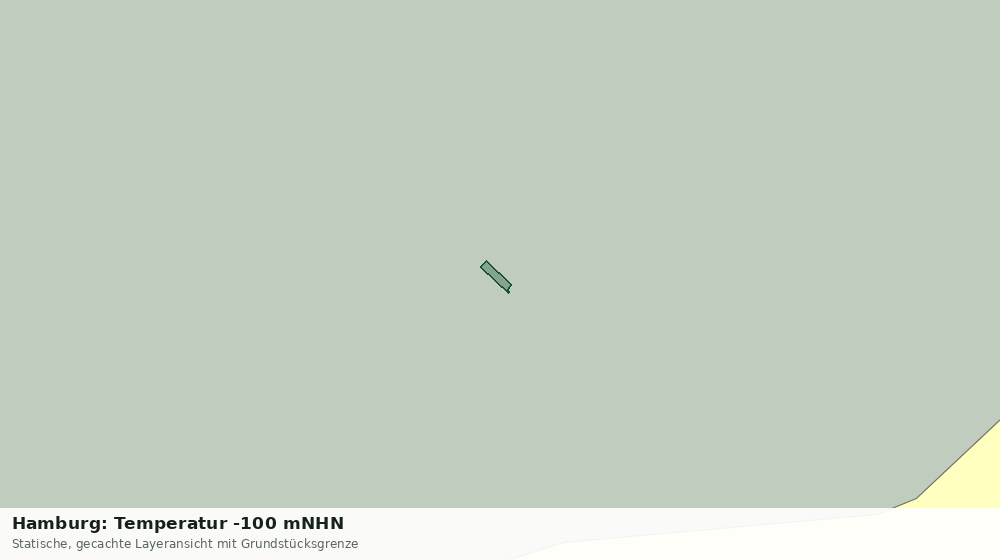 Statische Kartenansicht: Hamburg: Temperatur -100 mNHN