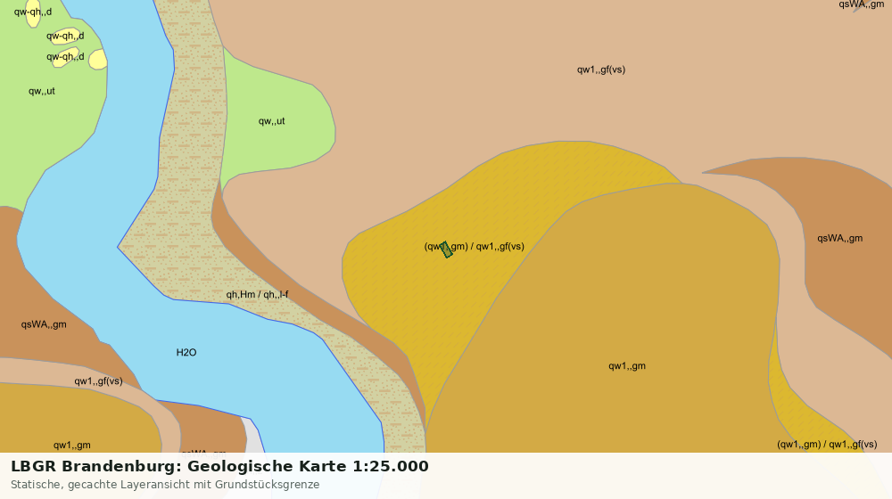 Statische Kartenansicht: LBGR Brandenburg: Geologische Karte 1:25.000
