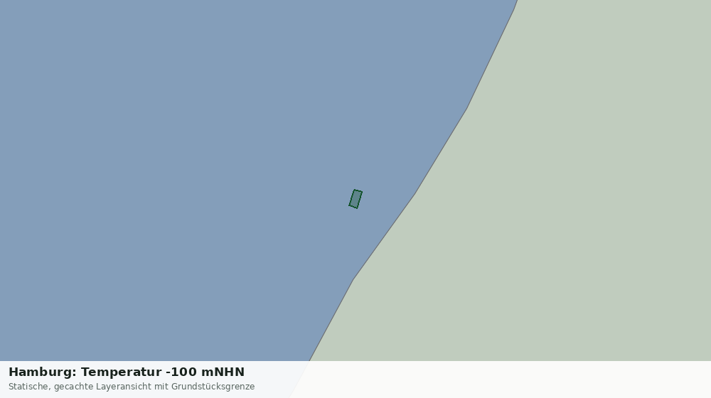 Statische Kartenansicht: Hamburg: Temperatur -100 mNHN