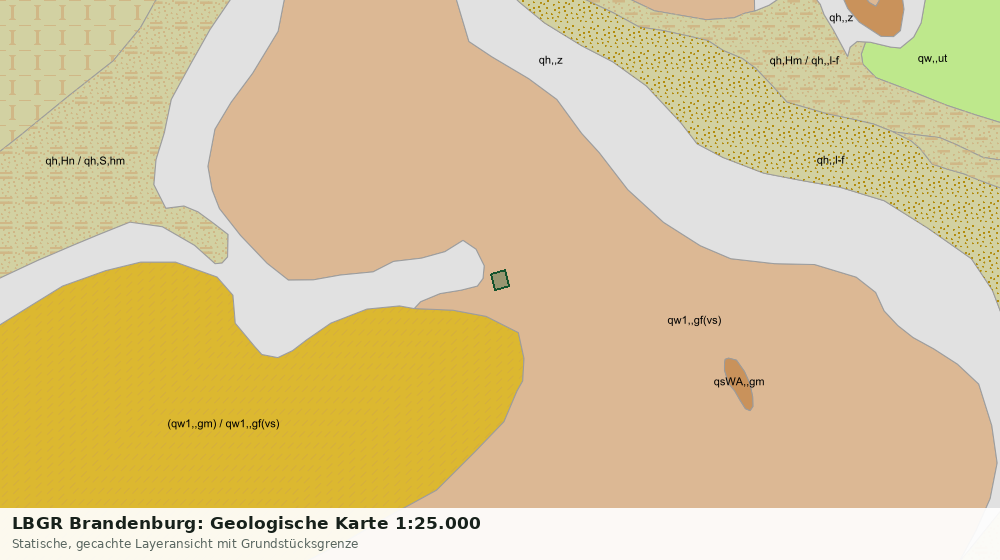 Statische Kartenansicht: LBGR Brandenburg: Geologische Karte 1:25.000