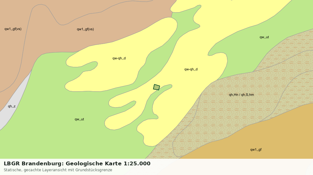 Statische Kartenansicht: LBGR Brandenburg: Geologische Karte 1:25.000