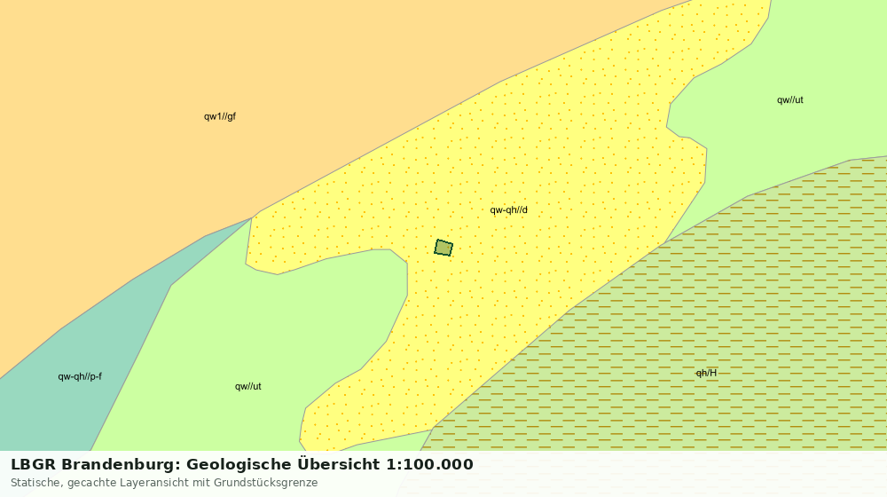 Statische Kartenansicht: LBGR Brandenburg: Geologische Übersicht 1:100.000