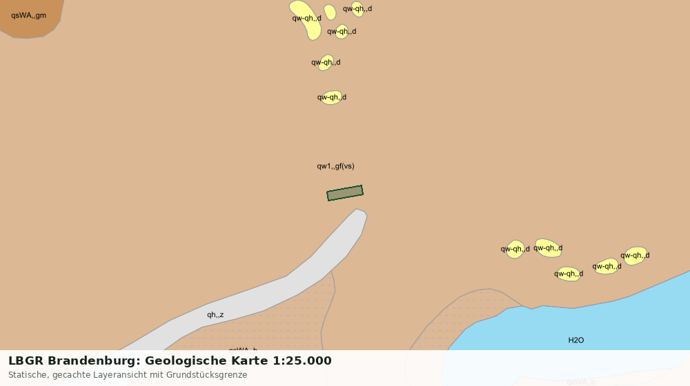 Statische Kartenansicht: LBGR Brandenburg: Geologische Karte 1:25.000