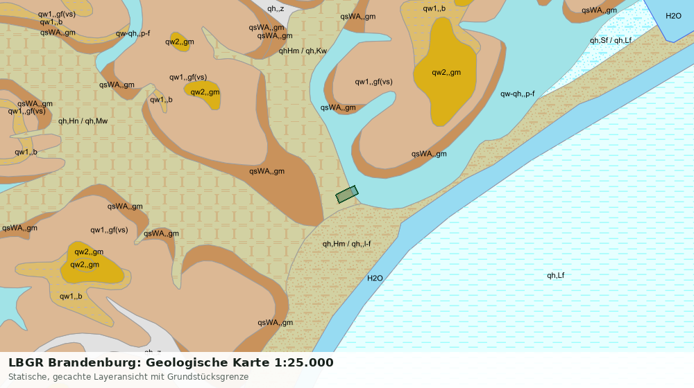 Statische Kartenansicht: LBGR Brandenburg: Geologische Karte 1:25.000