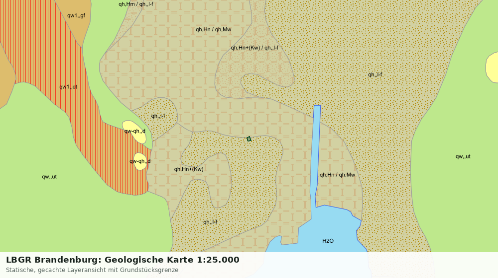 Statische Kartenansicht: LBGR Brandenburg: Geologische Karte 1:25.000
