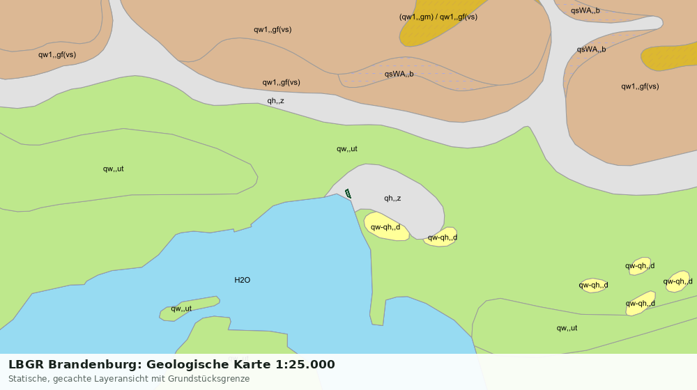 Statische Kartenansicht: LBGR Brandenburg: Geologische Karte 1:25.000