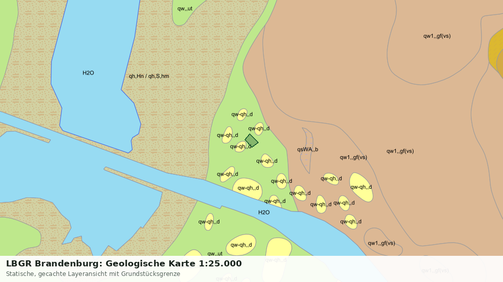 Statische Kartenansicht: LBGR Brandenburg: Geologische Karte 1:25.000