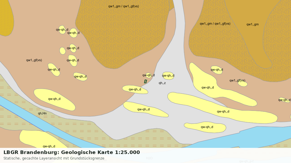 Statische Kartenansicht: LBGR Brandenburg: Geologische Karte 1:25.000