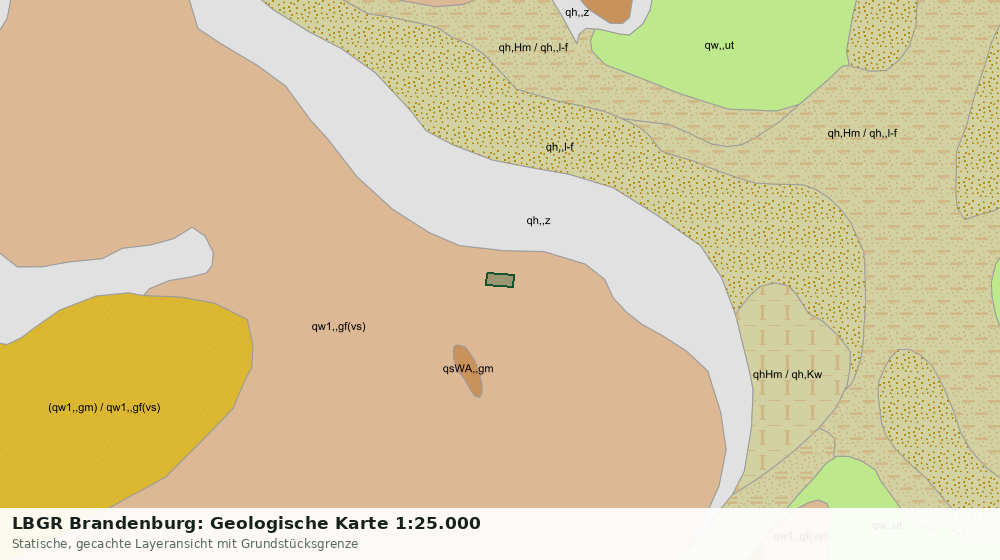 Statische Kartenansicht: LBGR Brandenburg: Geologische Karte 1:25.000