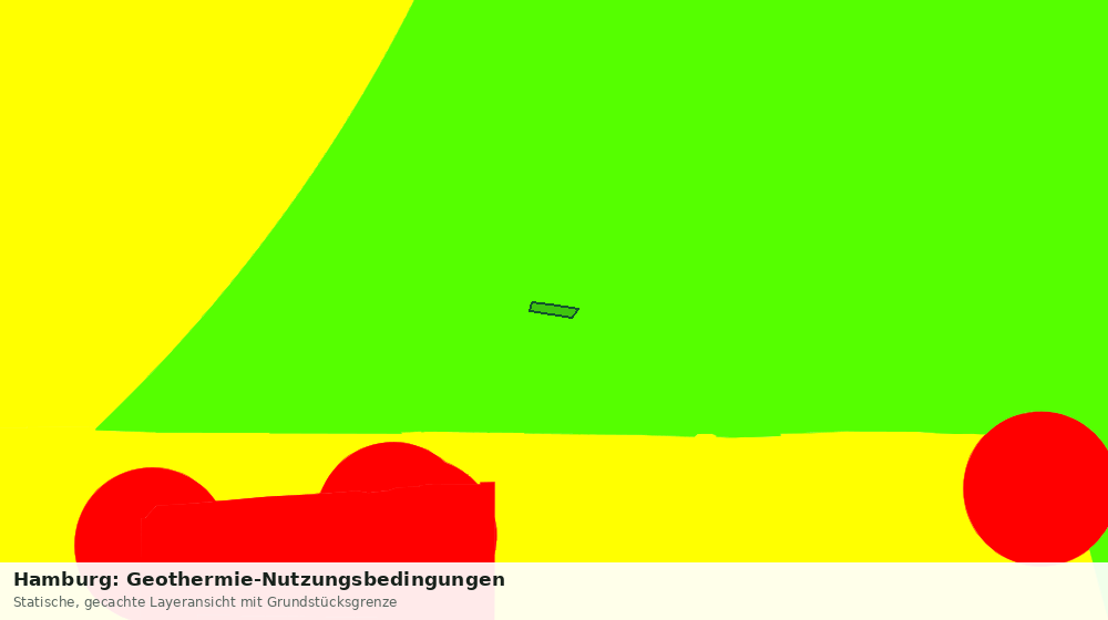 Statische Kartenansicht: Hamburg: Geothermie-Nutzungsbedingungen