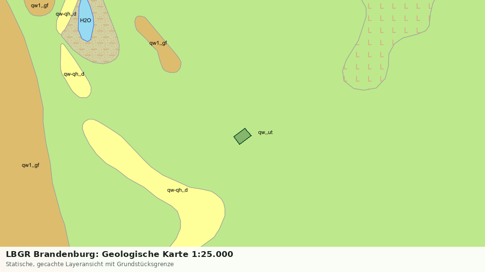 Statische Kartenansicht: LBGR Brandenburg: Geologische Karte 1:25.000