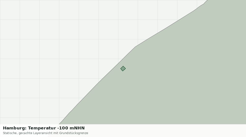 Statische Kartenansicht: Hamburg: Temperatur -100 mNHN