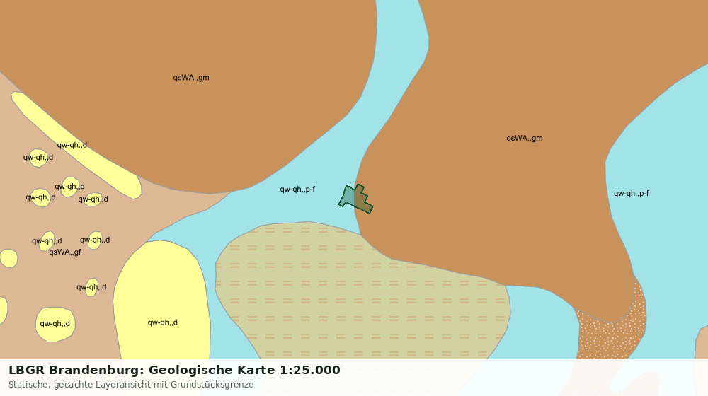 Statische Kartenansicht: LBGR Brandenburg: Geologische Karte 1:25.000