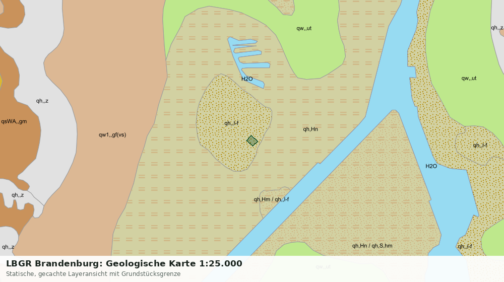 Statische Kartenansicht: LBGR Brandenburg: Geologische Karte 1:25.000