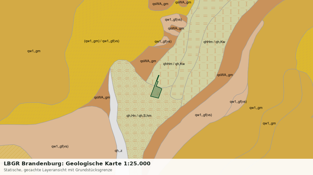 Statische Kartenansicht: LBGR Brandenburg: Geologische Karte 1:25.000
