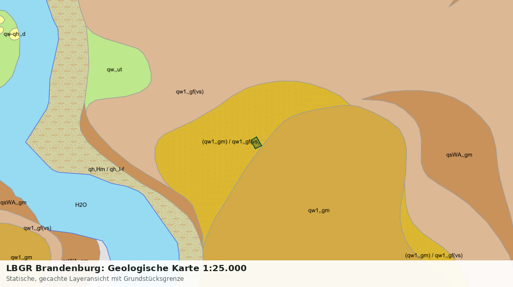 Statische Kartenansicht: LBGR Brandenburg: Geologische Karte 1:25.000