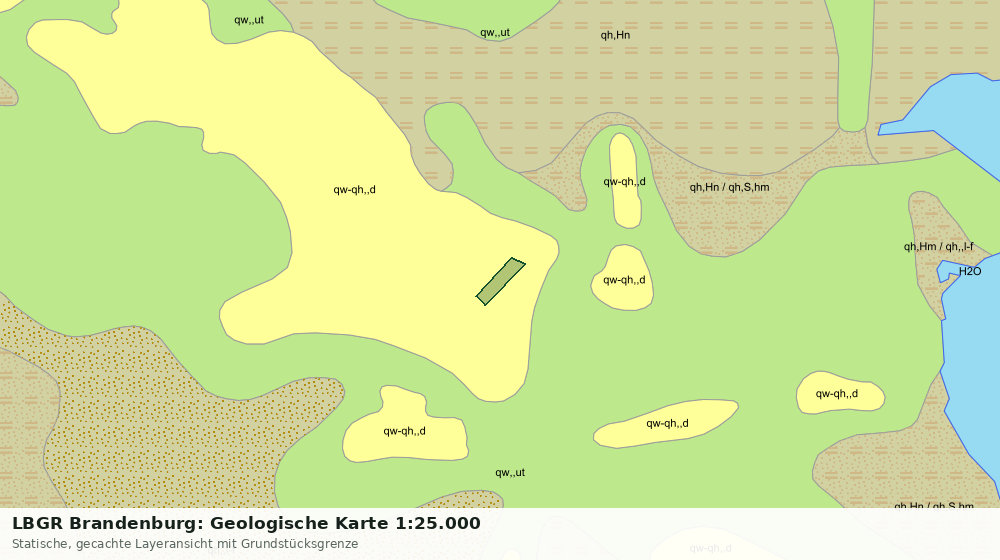 Statische Kartenansicht: LBGR Brandenburg: Geologische Karte 1:25.000