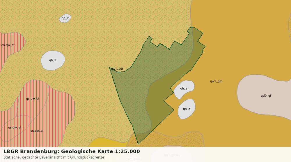Statische Kartenansicht: LBGR Brandenburg: Geologische Karte 1:25.000