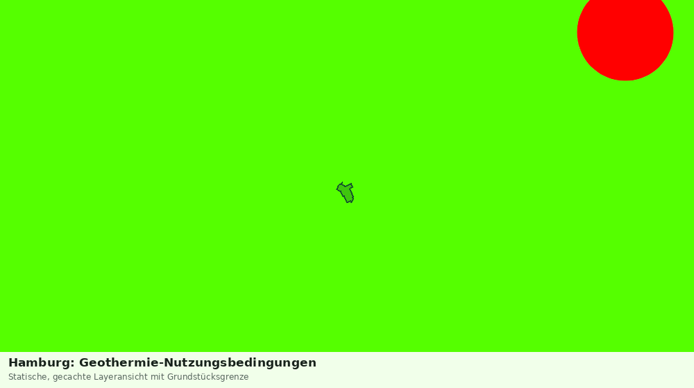 Statische Kartenansicht: Hamburg: Geothermie-Nutzungsbedingungen