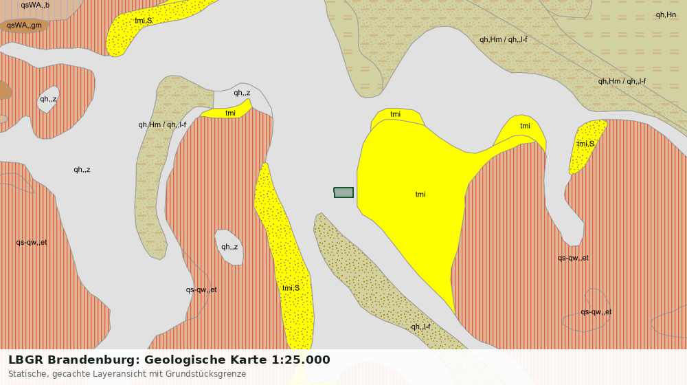Statische Kartenansicht: LBGR Brandenburg: Geologische Karte 1:25.000