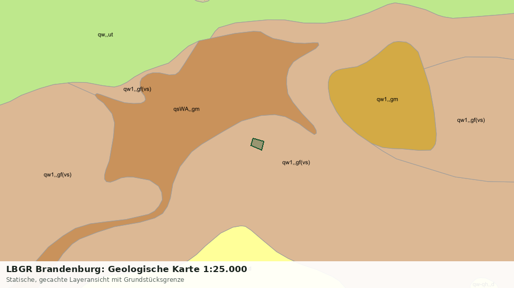Statische Kartenansicht: LBGR Brandenburg: Geologische Karte 1:25.000